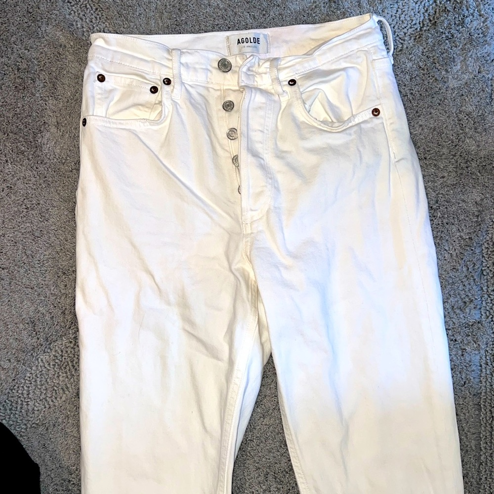 White Agolde Riley pants size 25
